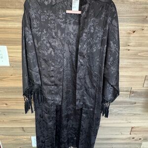 Free people kimono black tassels one size